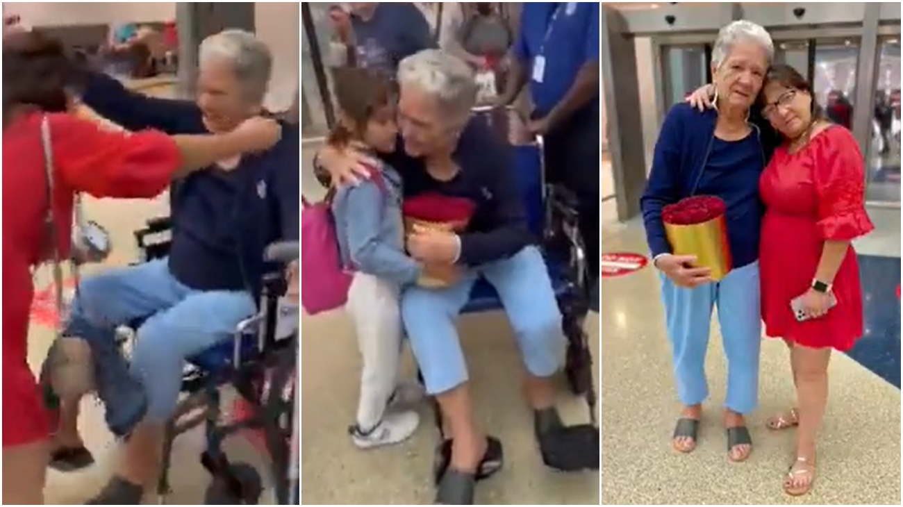 EEUU: Abuela cubana de 85 años, se une a su familia tras larga travesía y cruzar el río Bravo (video)