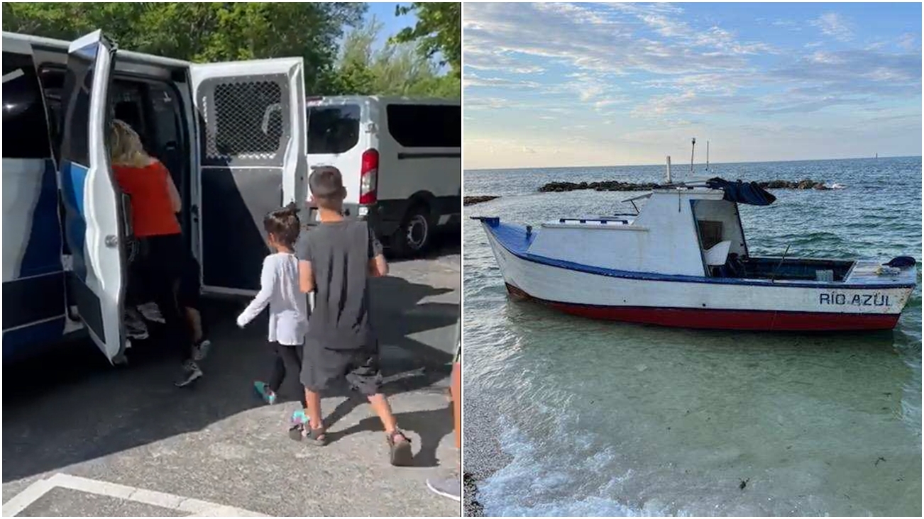 Impactante: llegan 7 niños cubanos en un bote a las costas de la Florida (video)