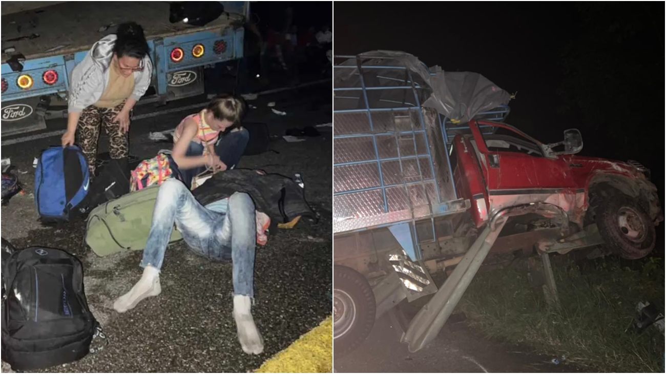 México: Cubanos entre los accidentados tras volcarse un camión perseguido por la policía (video)
