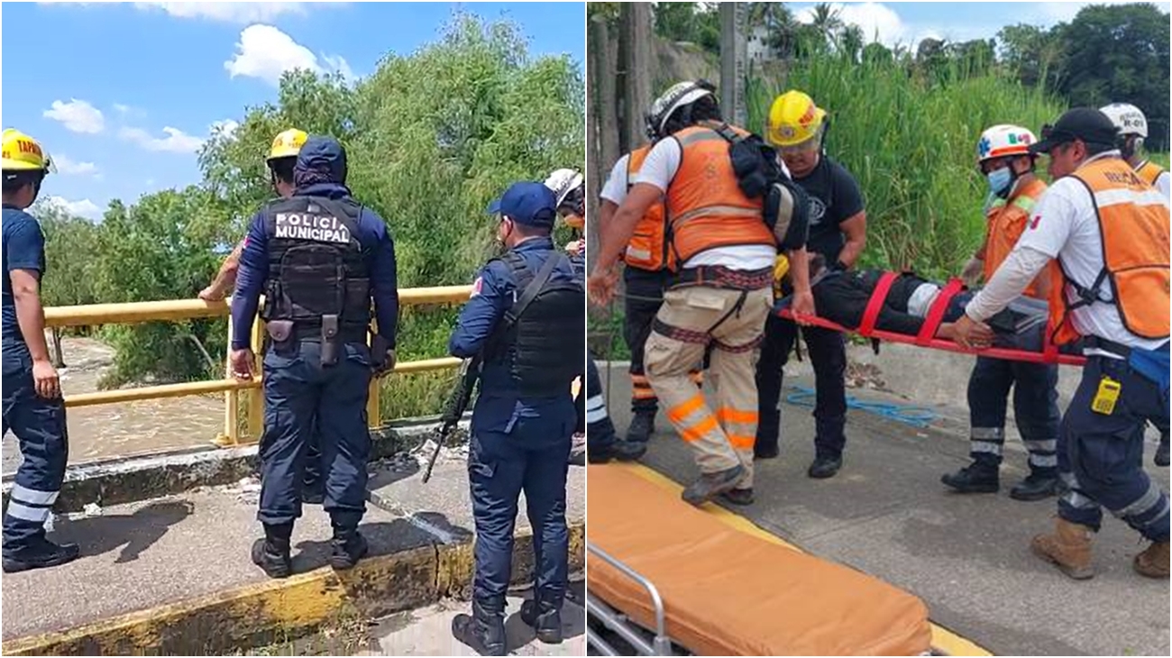 México: Joven cubano se intenta suicidar al lanzarse de un puente en Tapachula (videos)