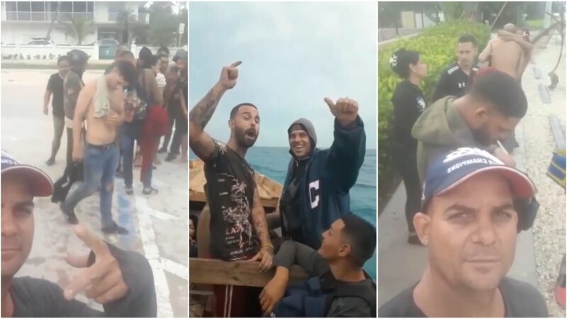 En plena Navidad llegan 22 balseros en menos de 24 horas a EEUU y así lo celebran (video)