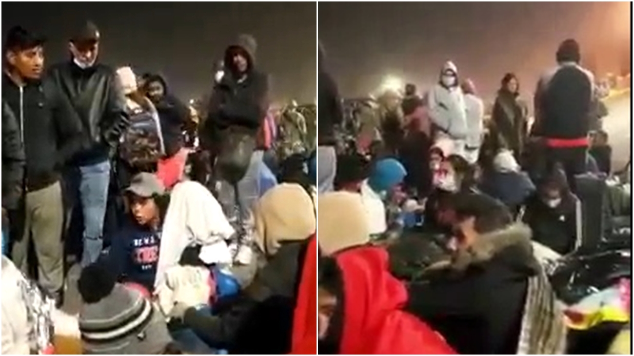 «Queremos asilo», gritan cubanos frente a la frontera de EEUU en plena noche (video)