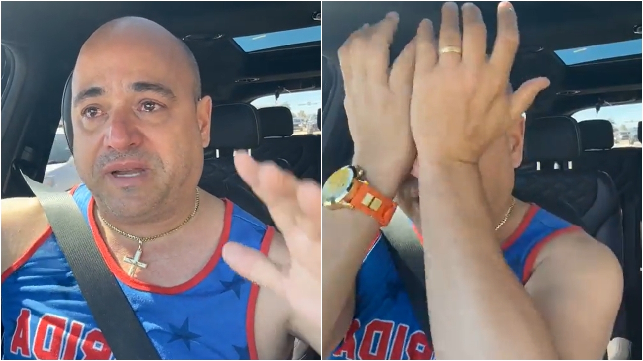 Entre lágrimas, el humorista Andy Vázquez pide ayuda para cubano botado en Miami (video)