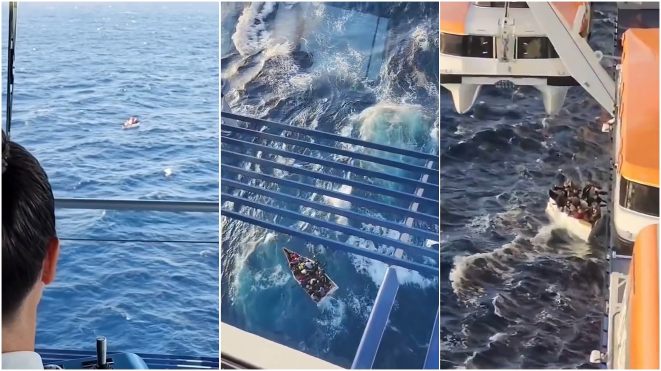 Así fueron los rescates de estos balseros cubanos por dos cruceros en alta mar (videos)