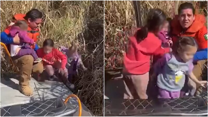 Abandonan a tres niñas migrantes, entre ellas una de 1 año, en el río Bravo (video)