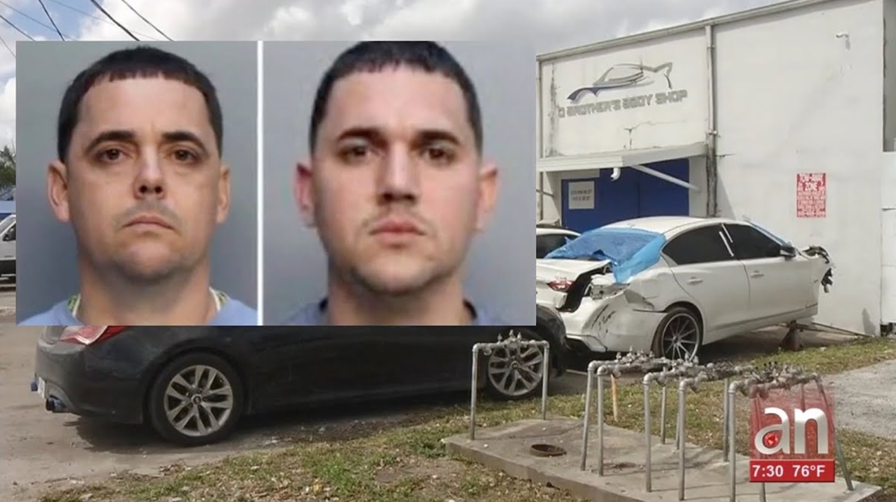 Arrestan a hermanos cubanos de Miami acusados de desmantelar en su taller vehículos robados (video)