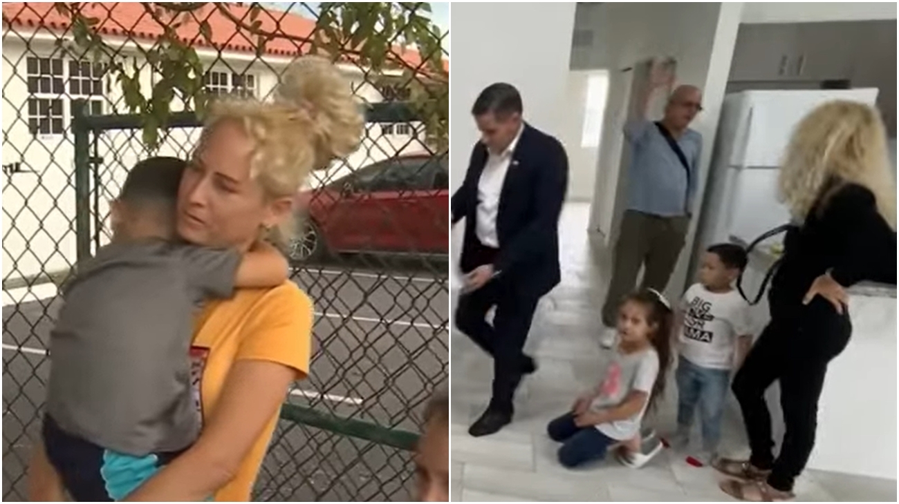 Ya vive en un apartamento balsera cubana que estaba en la calle en Hialeah con sus hijos (video)