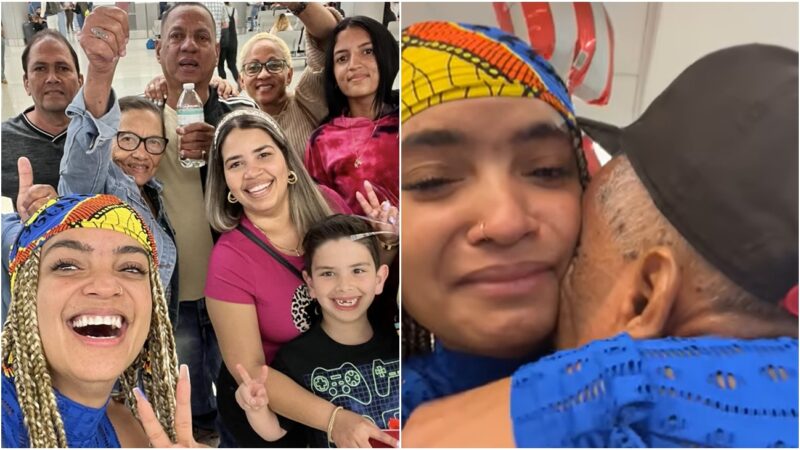 Cantante cubana Seidy La Niña recibe a 3 familiares en Miami gracias al parole (video)