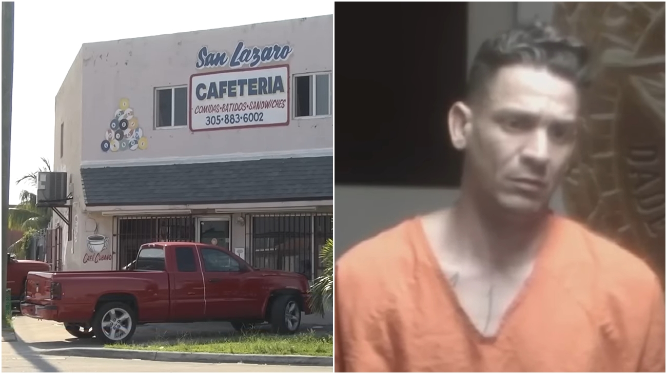 Cubano pide una colada antes de asaltar con un arma de fuego una cafetería de Hialeah (video)