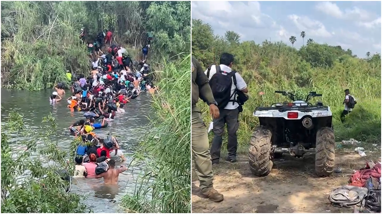 A solo horas de que culmine el Título 42, cientos de migrantes cruzan el río Bravo hacia EEUU