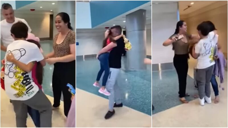 Familia con parole a la que le impidieron viajar desde La Habana llega a Miami (video)