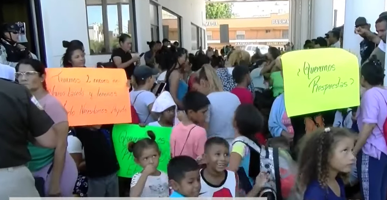 Migrantes intentan cruzar a EEUU por Nuevo Laredo tras pocas citas en CBP One (video)
